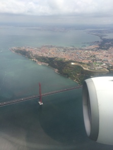 The Lisbon airport has a few different approach routes, this one is the most spectacular