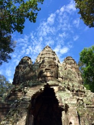 From Angkor Thom's five entrances, the North Gate is probably one the best conserved