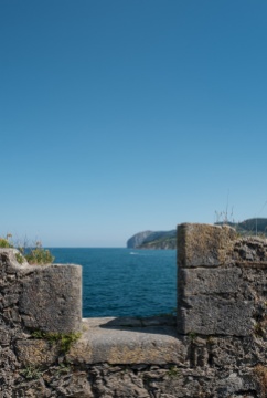 Outer wall of Hermitage of Saint Catherine, Mundaka, Spain (PPL1-Corrected)